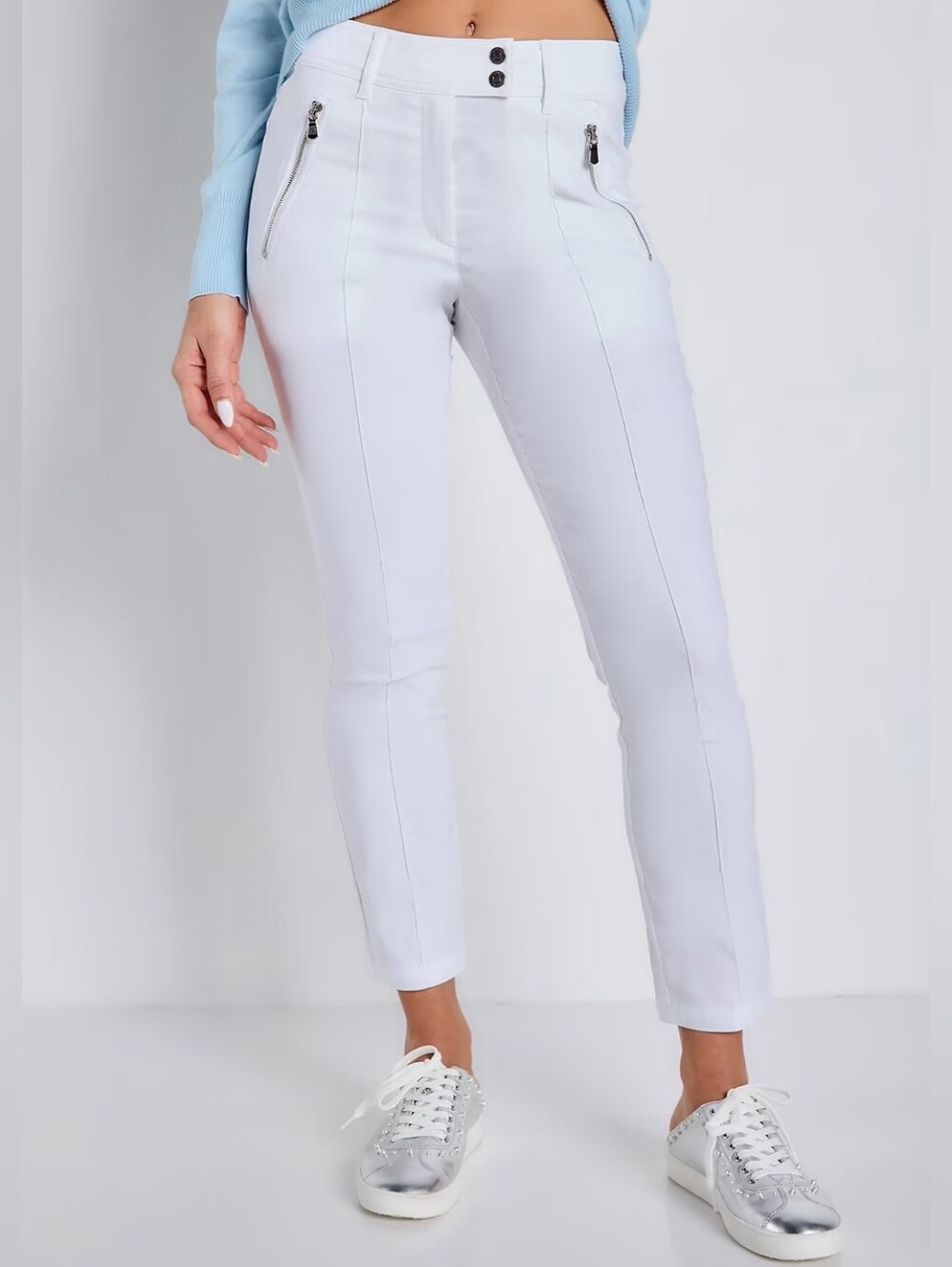 Anatomie Peggy Women's XS White Travel Zipper Pockets Pants New